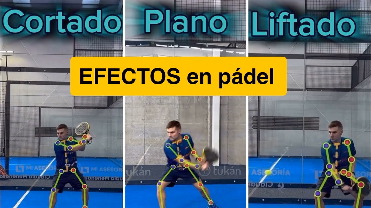 ¿Cómo golpear con efecto plano, cortado y liftado en pádel?