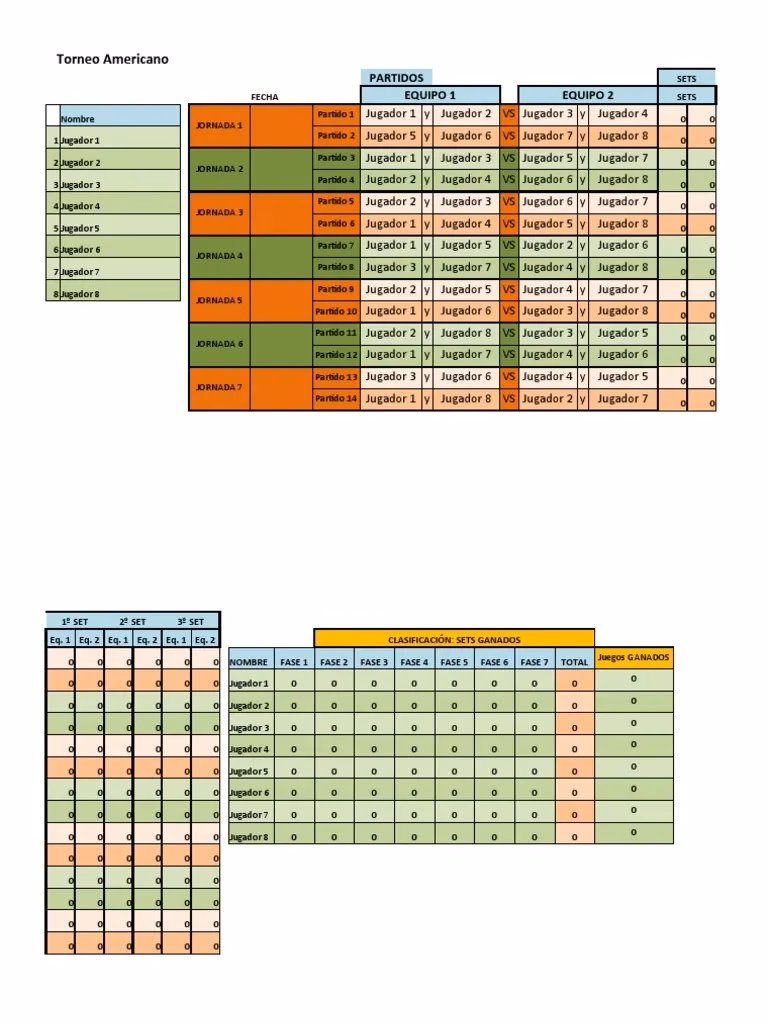 ¿Cómo descargar la plantilla de Excel para torneo de pádel?